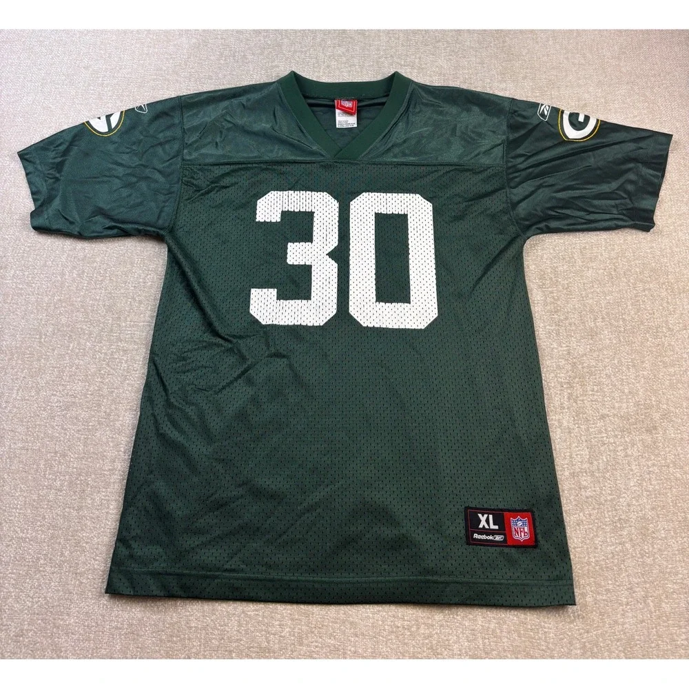 Reebok Green Bay Packers Ahman Green 30 Jersey Kids XL 18-20 Green NFL Football